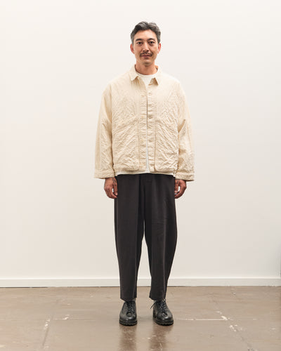 7115 by Szeki Signature Panel Pockets Shirt Jacket Unisex, Bone