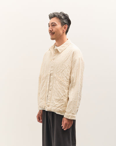 7115 by Szeki Signature Panel Pockets Shirt Jacket Unisex, Bone
