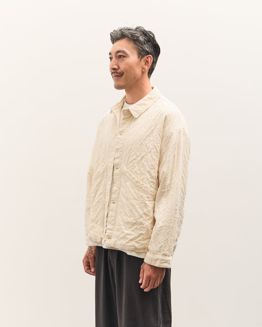 7115 by Szeki Signature Panel Pockets Shirt Jacket Unisex, Bone