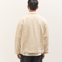 7115 by Szeki Signature Panel Pockets Shirt Jacket Unisex, Bone