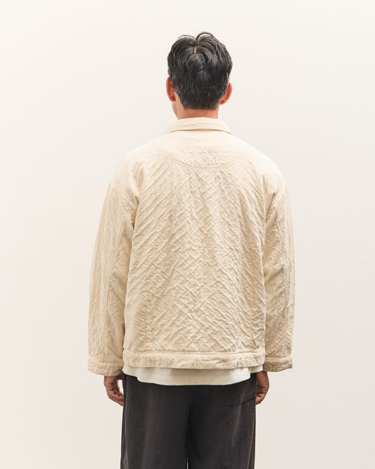 7115 by Szeki Signature Panel Pockets Shirt Jacket Unisex, Bone