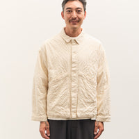 7115 by Szeki Signature Panel Pockets Shirt Jacket Unisex, Bone
