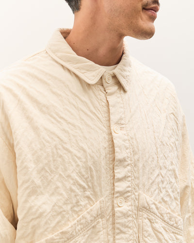 7115 by Szeki Signature Panel Pockets Shirt Jacket Unisex, Bone