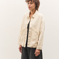 7115 by Szeki Signature Panel Pockets Shirt Jacket, Bone