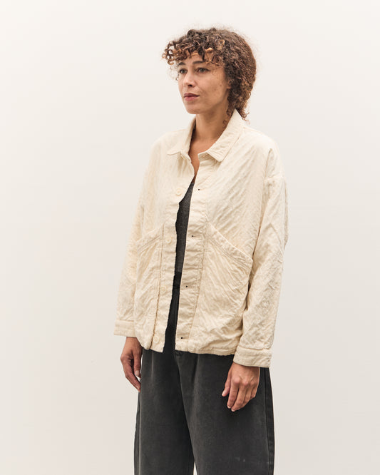 7115 by Szeki Signature Panel Pockets Shirt Jacket, Bone