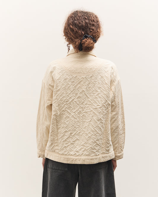 7115 by Szeki Signature Panel Pockets Shirt Jacket, Bone