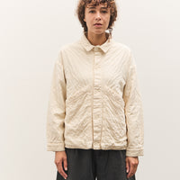 7115 by Szeki Signature Panel Pockets Shirt Jacket, Bone