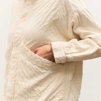 7115 by Szeki Signature Panel Pockets Shirt Jacket, Bone