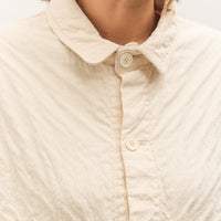 7115 by Szeki Signature Panel Pockets Shirt Jacket, Bone