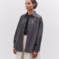 7115 by Szeki Soft Denim Dolman Shirt, Black