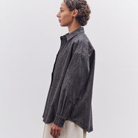 7115 by Szeki Soft Denim Dolman Shirt, Black