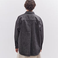 7115 by Szeki Soft Denim Dolman Shirt, Black