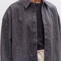 7115 by Szeki Soft Denim Dolman Shirt, Black
