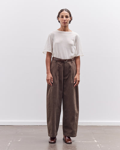 7115 by Szeki Straight Legged Trouser, Taupe Brown