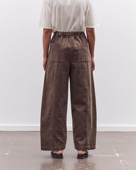 7115 by Szeki Straight Legged Trouser, Taupe Brown