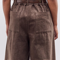 7115 by Szeki Straight Legged Trouser, Taupe Brown