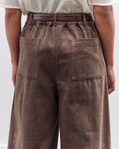 7115 by Szeki Straight Legged Trouser, Taupe Brown