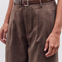7115 by Szeki Straight Legged Trouser, Taupe Brown