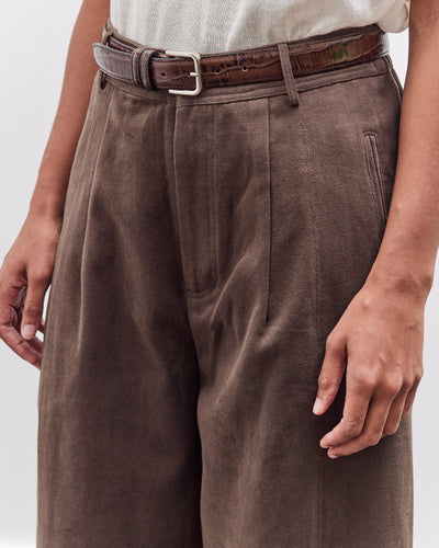 7115 by Szeki Straight Legged Trouser, Taupe Brown