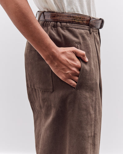 7115 by Szeki Straight Legged Trouser, Taupe Brown