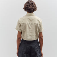 7115 by Szeki Striped Cropped Shirt, Mustard Stripes