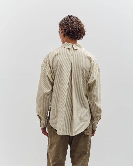 7115 by Szeki Striped Dolman Shirt, Mustard Stripes
