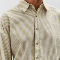 7115 by Szeki Striped Dolman Shirt, Mustard Stripes