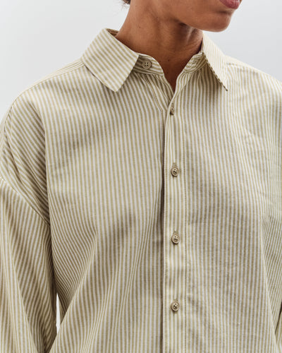 7115 by Szeki Striped Dolman Shirt, Mustard Stripes