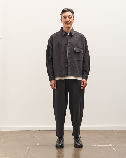 7115 by Szeki Textured Flat Hem Shirt Unisex, Black