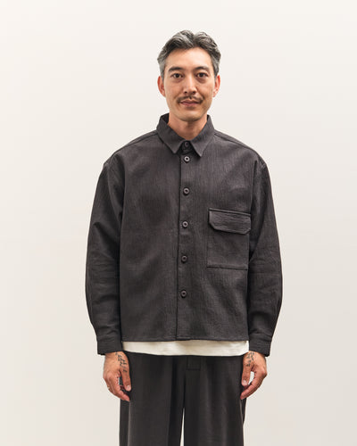 7115 by Szeki Textured Flat Hem Shirt Unisex, Black