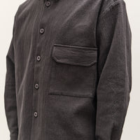 7115 by Szeki Textured Flat Hem Shirt Unisex, Black