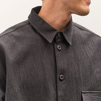 7115 by Szeki Textured Flat Hem Shirt Unisex, Black