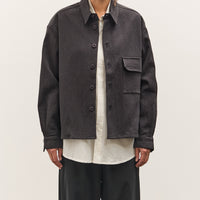 7115 by Szeki Textured Flat Hem Shirt, Black