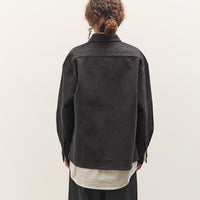 7115 by Szeki Textured Flat Hem Shirt, Black