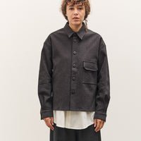 7115 by Szeki Textured Flat Hem Shirt, Black