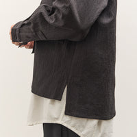 7115 by Szeki Textured Flat Hem Shirt, Black