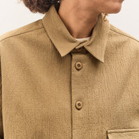 7115 by Szeki Textured Flat Hem Shirt, Kelp