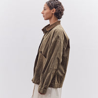 7115 by Szeki Waxed Panel Pockets Shirt Jacket, Olive Brown