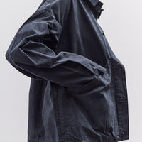 7115 by Szeki Waxed Panel Pockets Shirt Jacket, Navy Black
