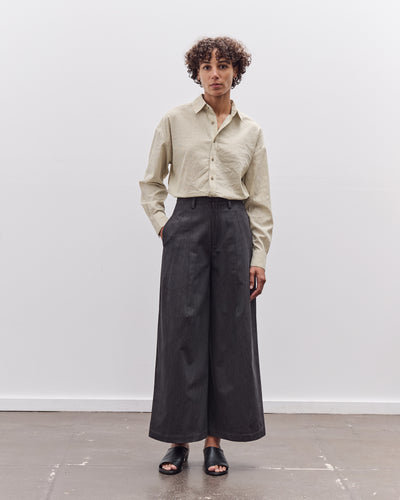 7115 by Szeki Wide-Legged Skate Trouser, Charcoal Black