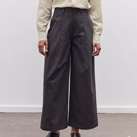 7115 by Szeki Wide-Legged Skate Trouser, Charcoal Black
