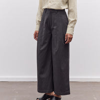 7115 by Szeki Wide-Legged Skate Trouser, Charcoal Black