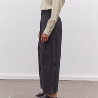 7115 by Szeki Wide-Legged Skate Trouser, Charcoal Black