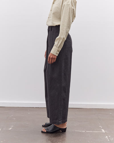 7115 by Szeki Wide-Legged Skate Trouser, Charcoal Black