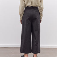 7115 by Szeki Wide-Legged Skate Trouser, Charcoal Black
