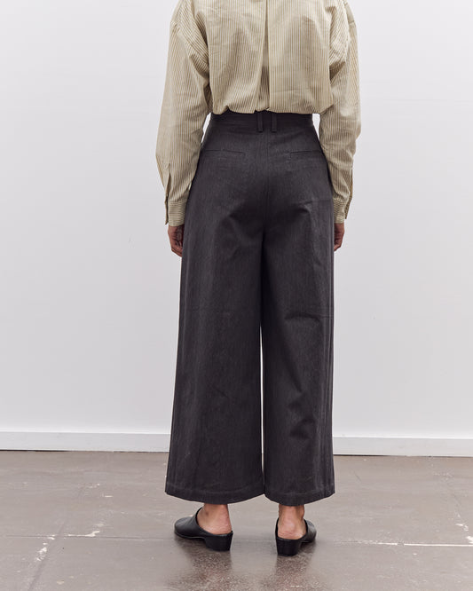 7115 by Szeki Wide-Legged Skate Trouser, Charcoal Black