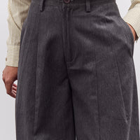 7115 by Szeki Wide-Legged Skate Trouser, Charcoal Black
