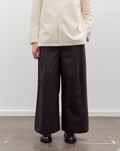 7115 by Szeki Wide-Legged Skate Trouser Unisex, Charcoal Black