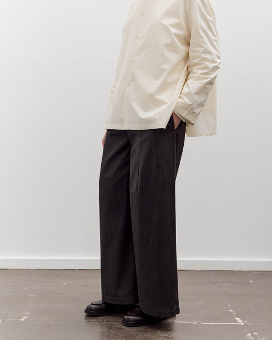 7115 by Szeki Wide-Legged Skate Trouser Unisex, Charcoal Black