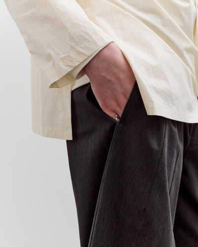 7115 by Szeki Wide-Legged Skate Trouser Unisex, Charcoal Black